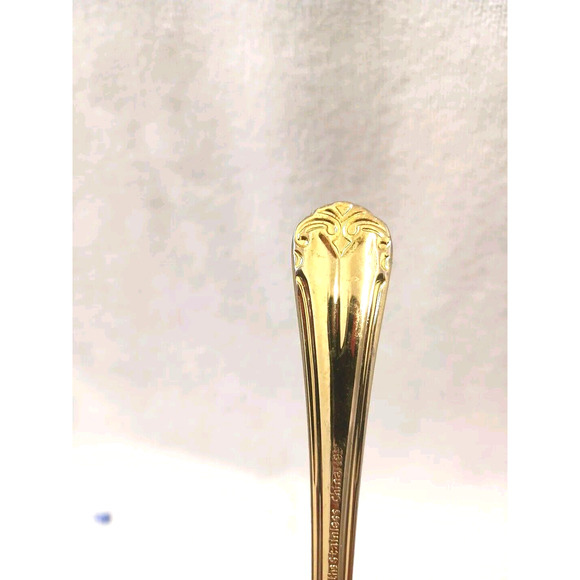 Hampton Silversmiths Gold Electroplate Elegant Scroll Deco Teaspoon Replacement - Picture 14 of 15